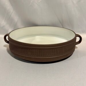 Vintage Dansk Brown Ceramic Baking Dish IHQ Designs Denmark 10.5” Diameter